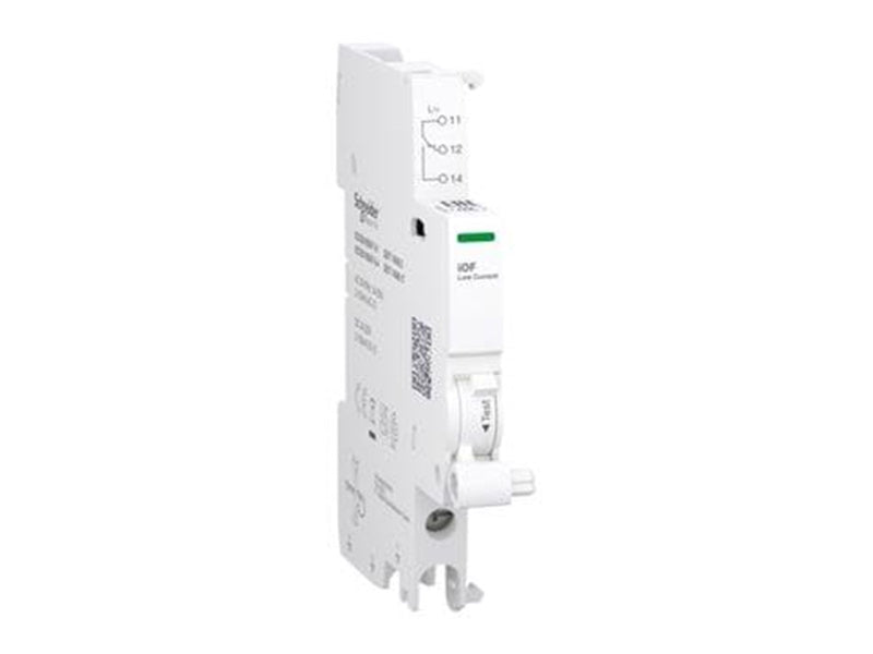 Schneider Electric Acti9 Signal contact iOF 1OC 2mA to 100mA for iC60 RCBO iC40 iCV40 screw terminal bottom 24...230V AC
