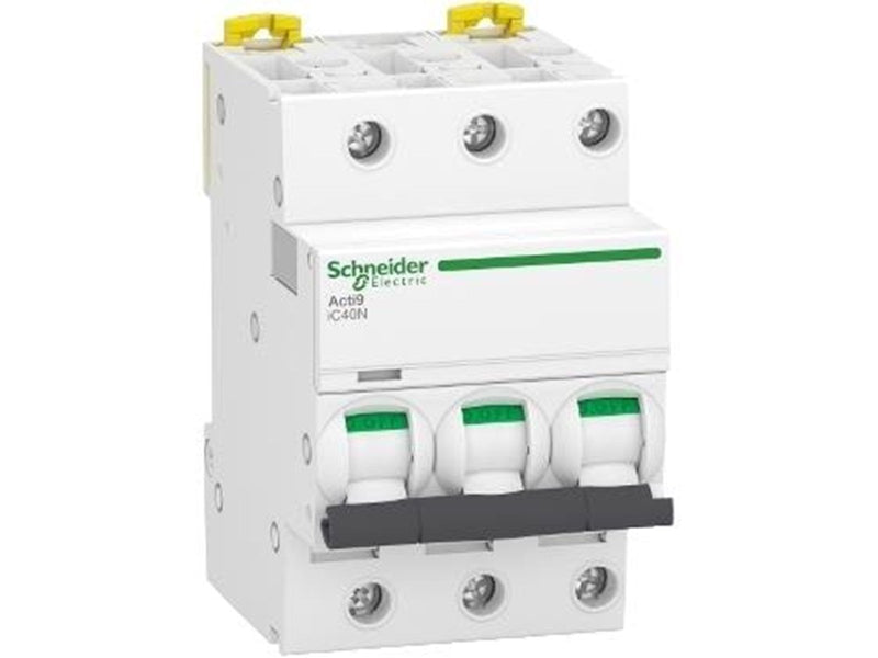 Schneider Electric Circuit breaker iC40N 3 Pole C characteristic 16A 6/10kA breaking capacity Icu