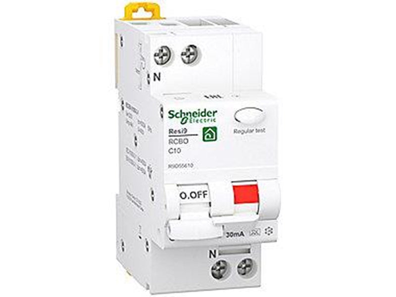 Schneider Electric Resi9 XP RCBO/combination switch 1PN C-characteristic 10A 6kA 30mA class A 36mm