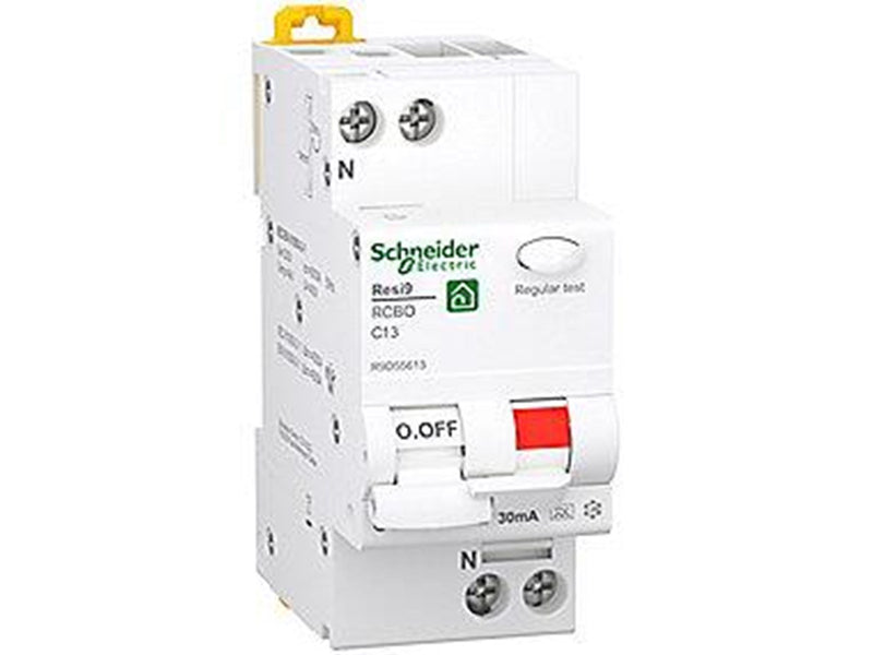 Schneider Electric Resi9 XP RCBO/combination switch 1PN C-characteristic 13A 6kA 30mA class A 36mm