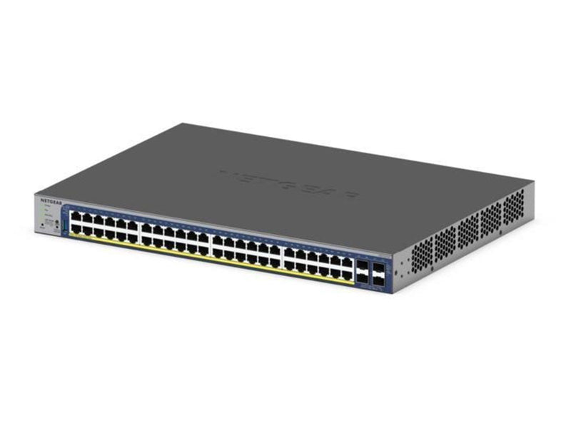 Netgear GS752TXPv3 48-Port Gigabit Ethernet PoE+ Smart Switch w/ optional Remote/Cloud Management and 4 SFP+ Ports (380W)