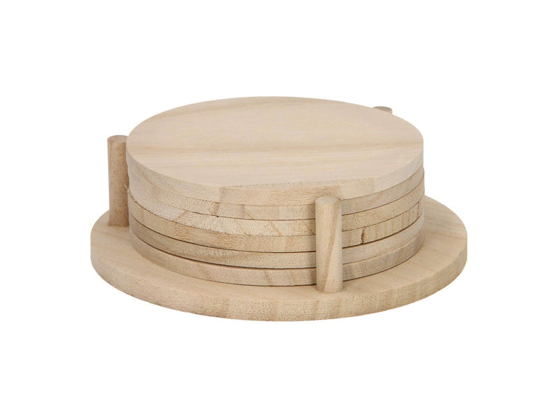 Playwood Decorate your own Wooden Coasters 6pcs.