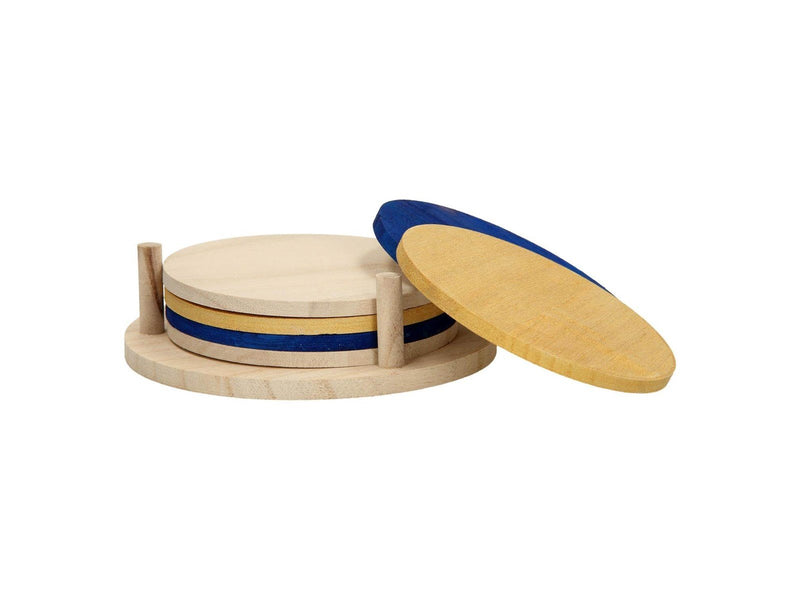 Playwood Decorate your own Wooden Coasters 6pcs.