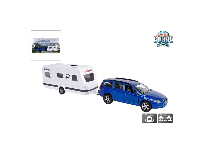 Kids Globe Volvo V70 with Dethleffs Caravan