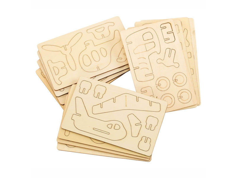 Colorations - Make and Decorate your Wooden 3D Vehicles Set of 4