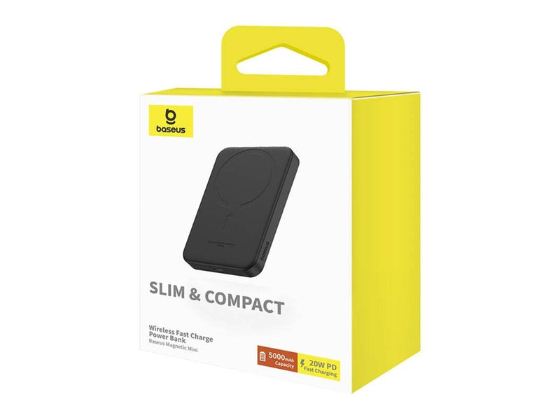 Baseus Magnetic Mini Powerbank 5000mAh USB-C 20W (black) Powerbank (Akku) - schwarz - 5000 mAh