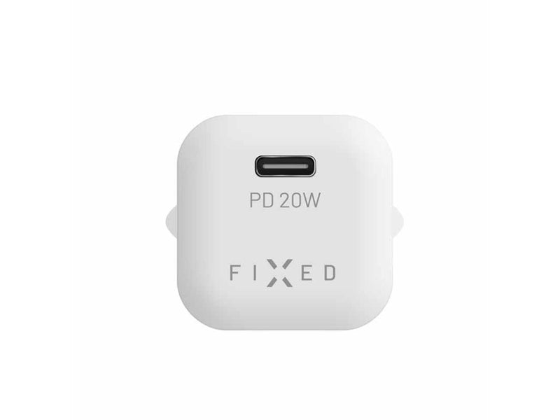 FIXED Fast Charger USB-C PD 20W+USB-C/Lightning 1m White