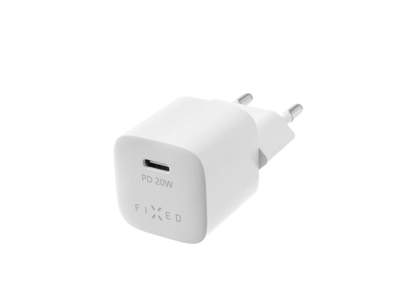 FIXED Fast Charger USB-C PD 20W + USB-C cable 1m White