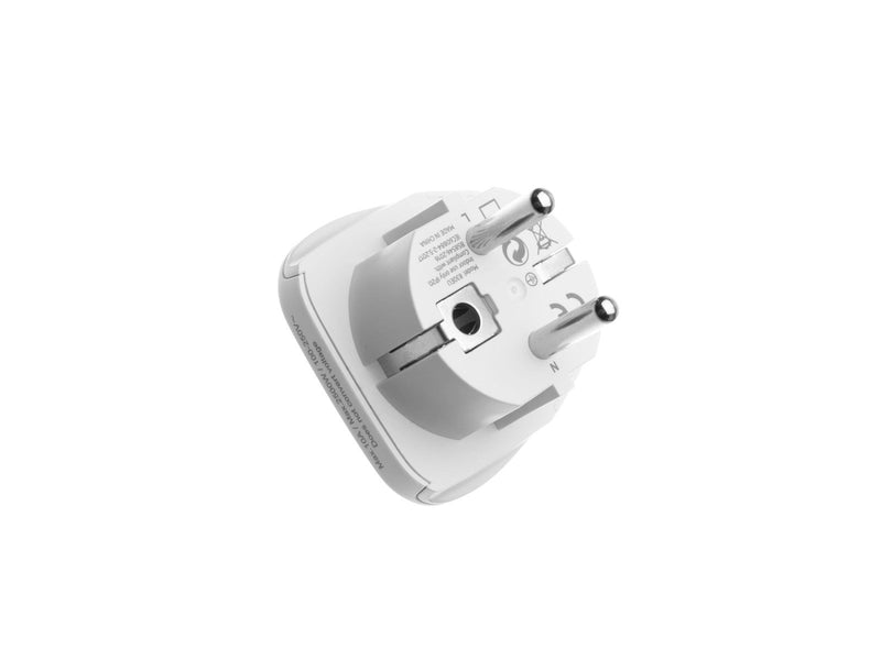 FIXED Travel Adapter Schuko EU/World White