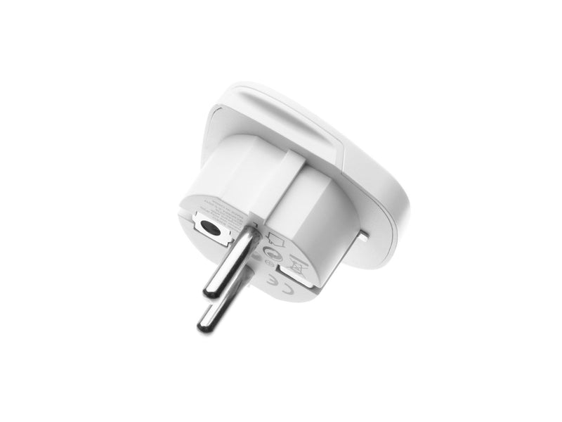 FIXED Travel Adapter Schuko EU/World White