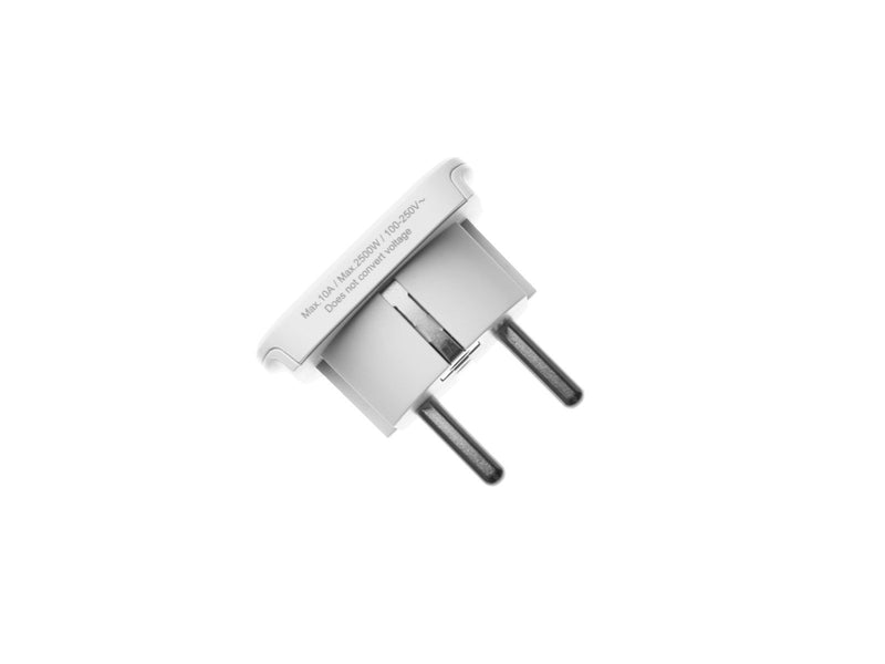 FIXED Travel Adapter Schuko EU/World White