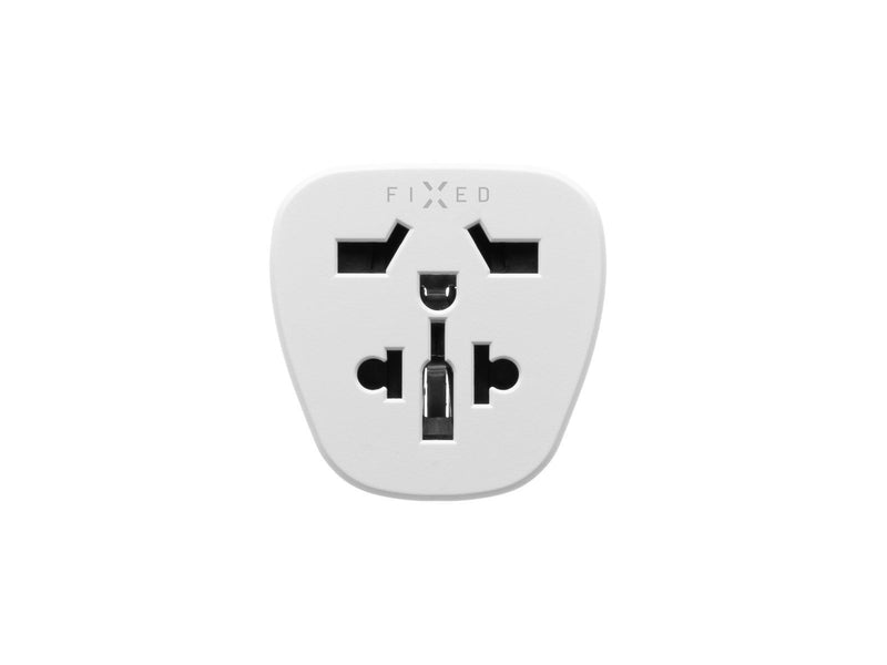 FIXED Travel Adapter Schuko EU/World White