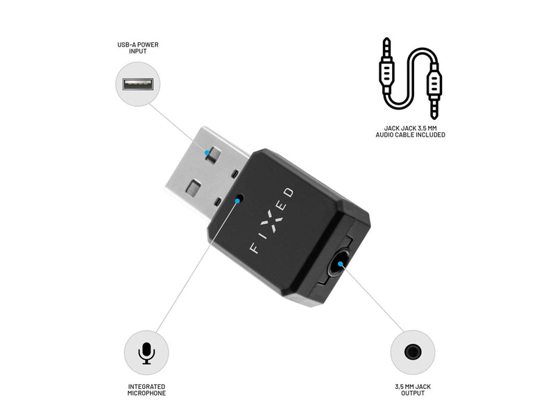 FIXED SIGNAL Bluetooth Audio Receiver 3.5mm Black