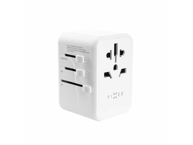 FIXED Travel Charger USB-C/USB-A 65W EU/UK/USA/AUS White