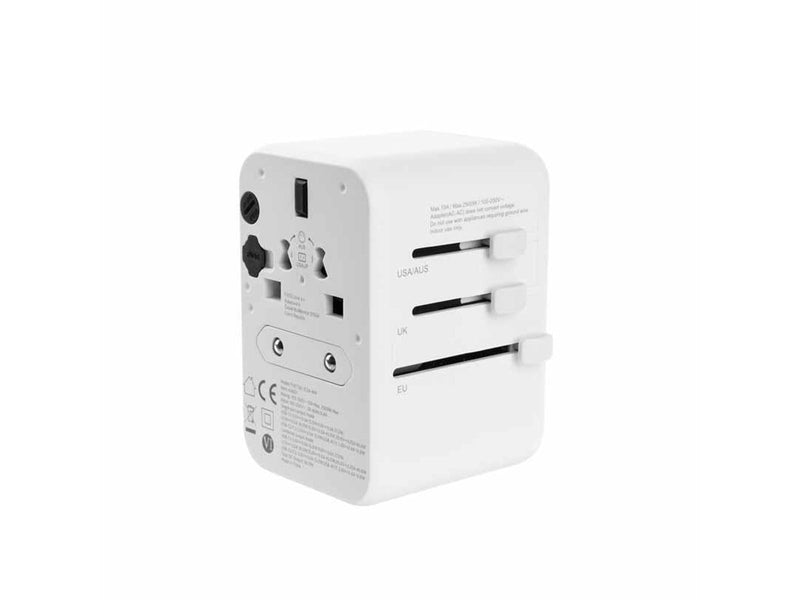 FIXED Travel Charger USB-C/USB-A 65W EU/UK/USA/AUS White