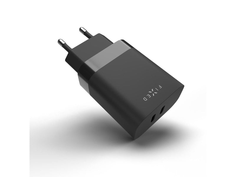 FIXED Super Fast Charger 2xUSB-C PD 3.0 35W Black