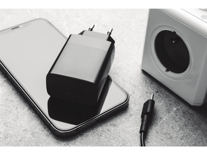 FIXED Super Fast Charger 2xUSB-C PD 3.0 35W Black