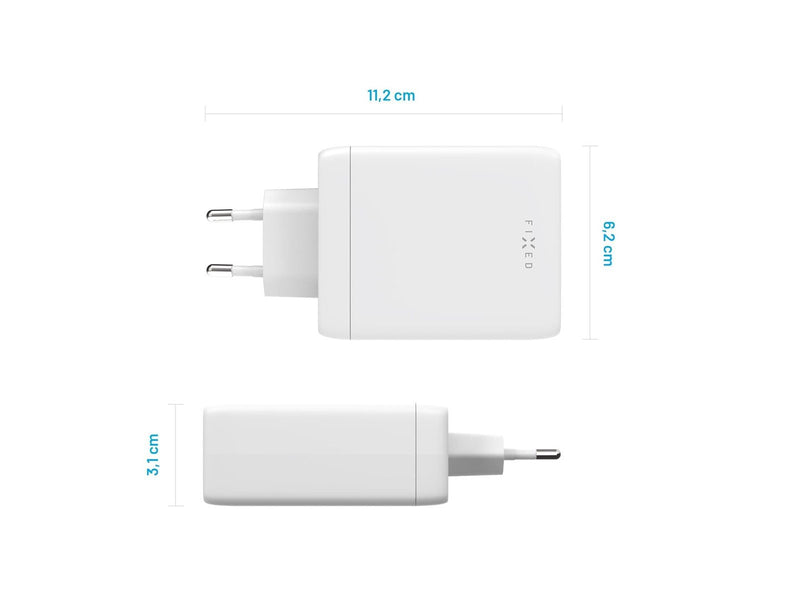FIXED Super Fast GaN Charger 100W 3xUSB-C + USB-A White