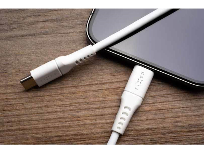 FIXED LIQUID Silicone cable 60W USB-C/C 2m White