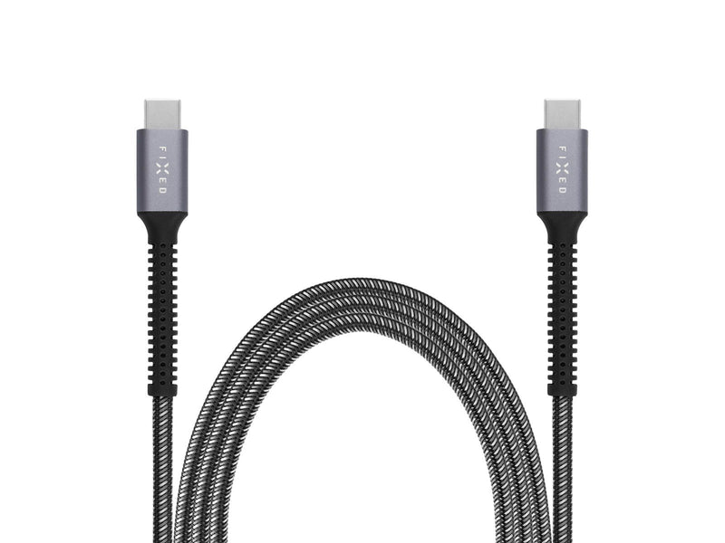 FIXED ARMOR series 240W USB-C/C braided cable 2m Grey