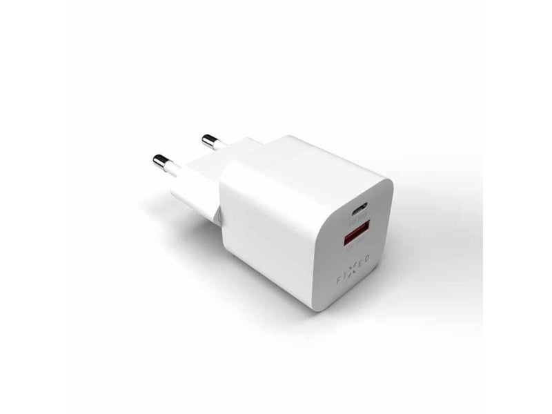 FIXED Fast Mini Home Charger 20W USB-C PD/USB-A White
