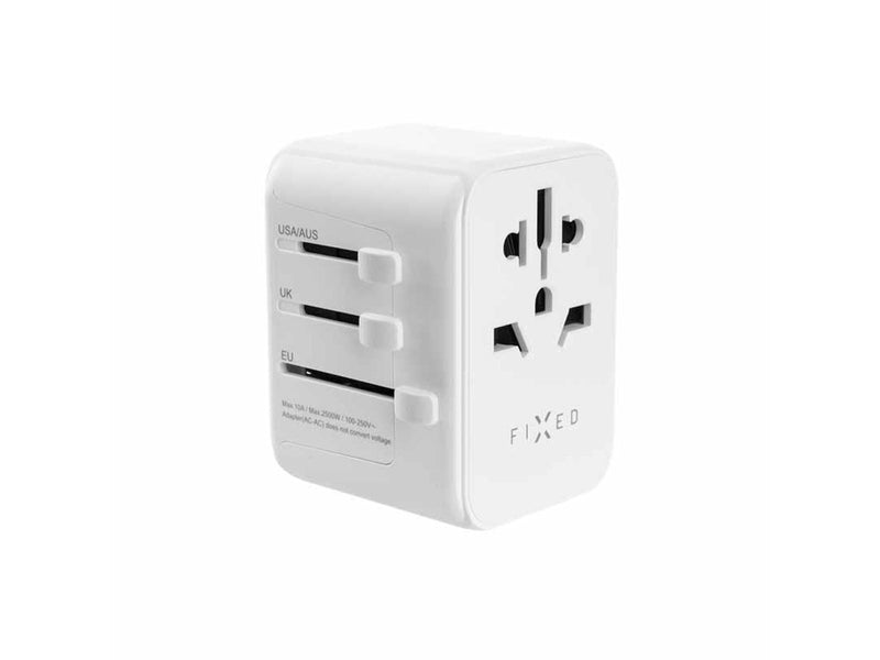 FIXED Travel Charger USB-C/USB-A 30W EU/UK/USA/AUS White