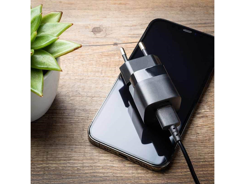 FIXED Fast Mini Home Charger 20W USB-C PD/USB-A Black