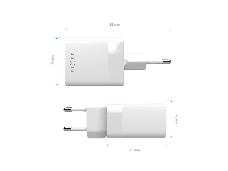 FIXED Super Fast Mini Charger 45W USB-C PD + USB-A White