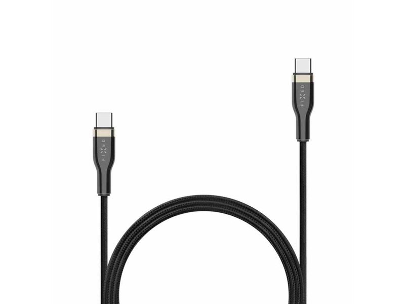 FIXED METAL series 100W USB-C/C braided cable 0.5m Black