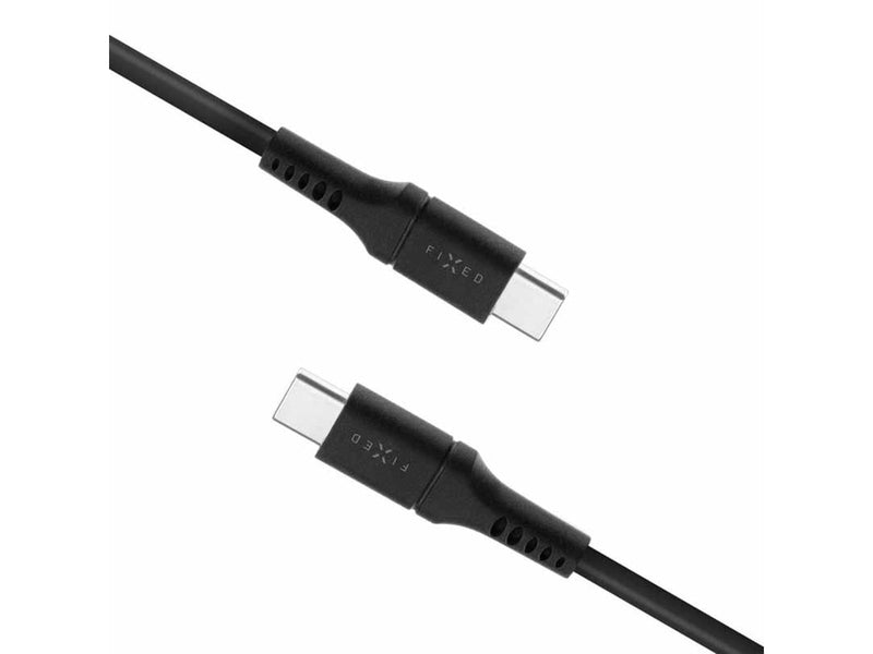 FIXED LIQUID Silicone cable 60W USB-C/C 0.5m Black