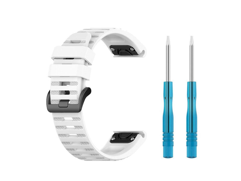 FIXED Silicone Strap for Garmin QuickFit 22 mm White