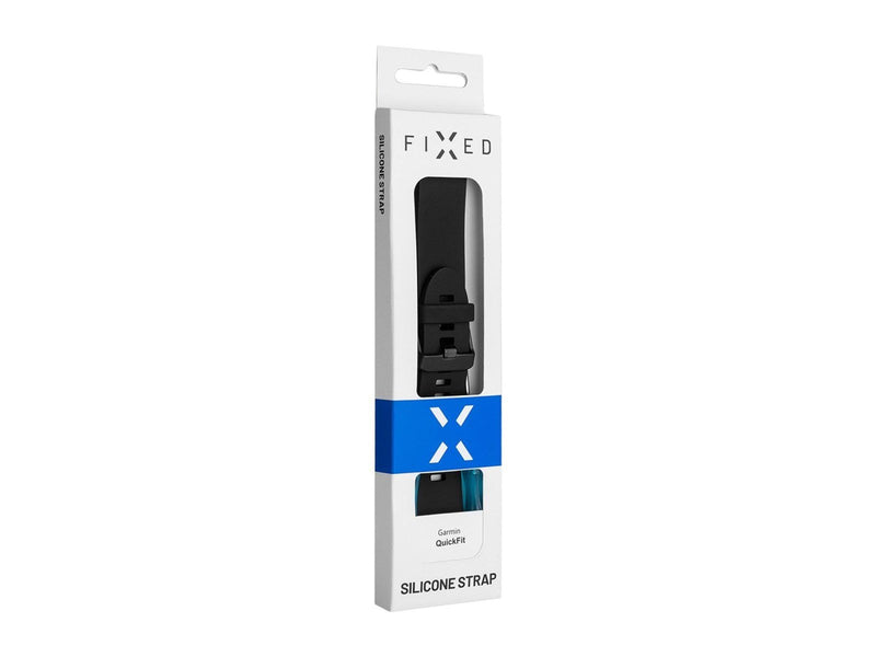 FIXED Silicone Strap for Garmin QuickFit 20 mm Black