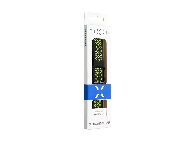 FIXED Silicone Strap for Smartwatch Universal 20mm Lime