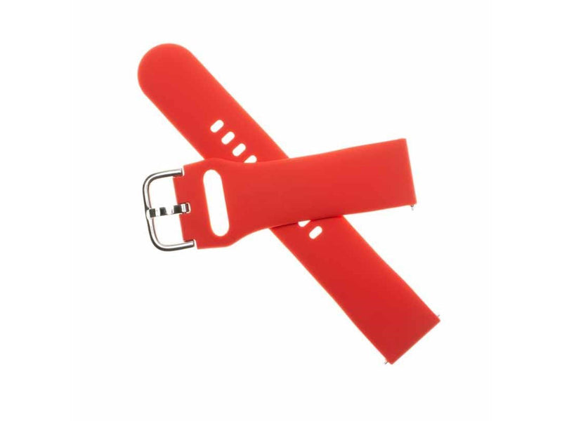 FIXED Silicone Strap for Smartwatch Universal 20 mm Red