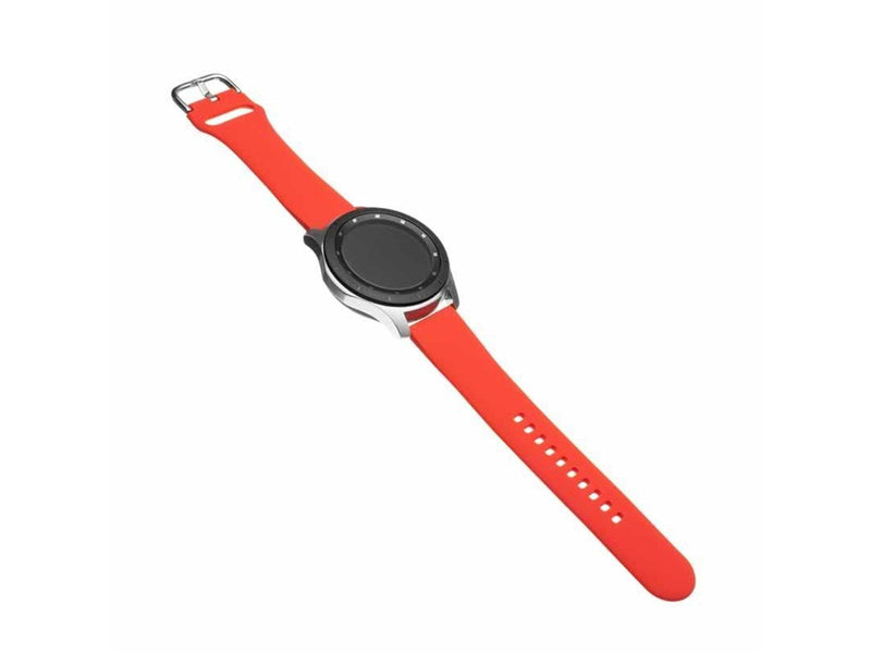 FIXED Silicone Strap for Smartwatch Universal 20 mm Red