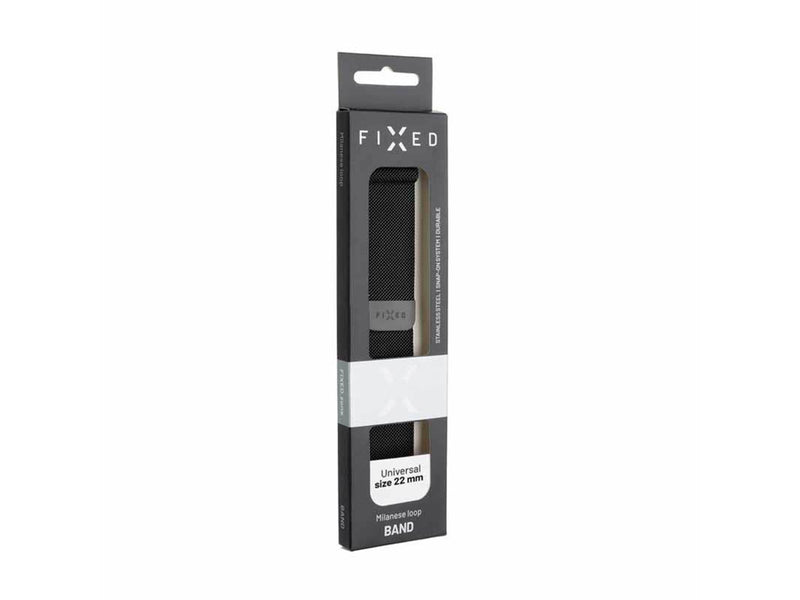 FIXED Mesh Strap for Smartwatch Universal 22 mm Black