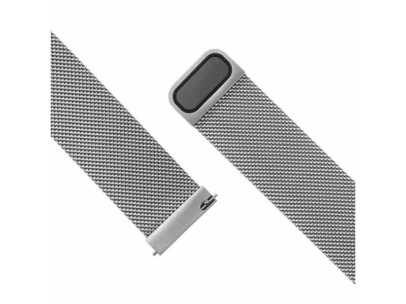 FIXED Mesh Strap for Smartwatch Universal 22 mm Silver