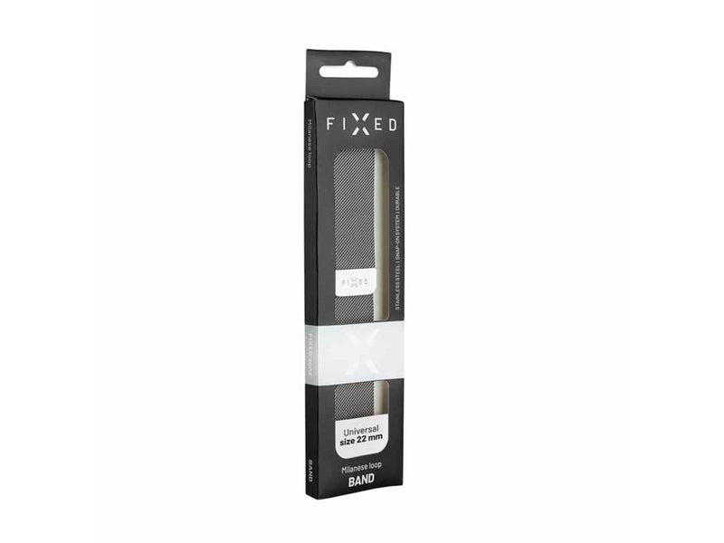 FIXED Mesh Strap for Smartwatch Universal 22 mm Silver