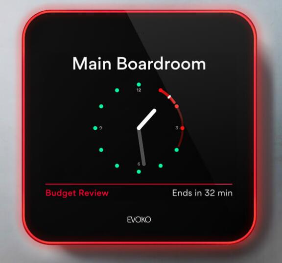 Evoko Liso Raummanager digitales Türschild 8 Zoll (20,32 cm)