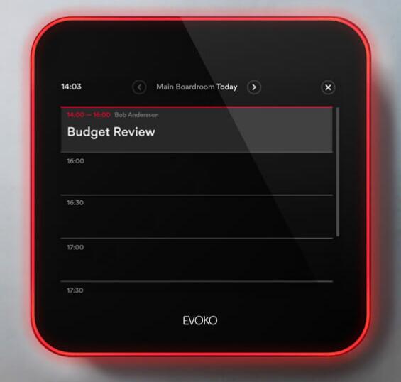 Evoko Liso Raummanager digitales Türschild 8 Zoll (20,32 cm)