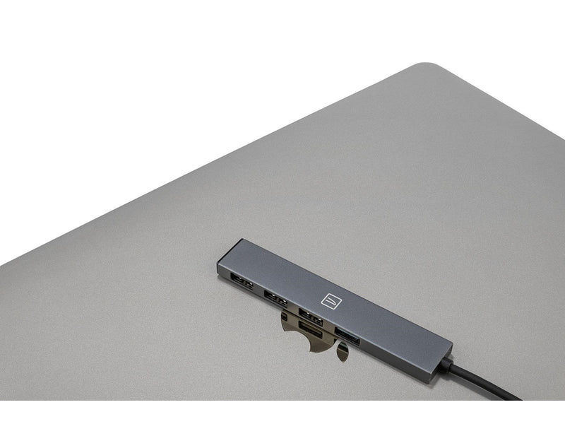 Tucano 4-in-1 USB Hub USB-Hubs - USB 3.0 - 4 - Grau