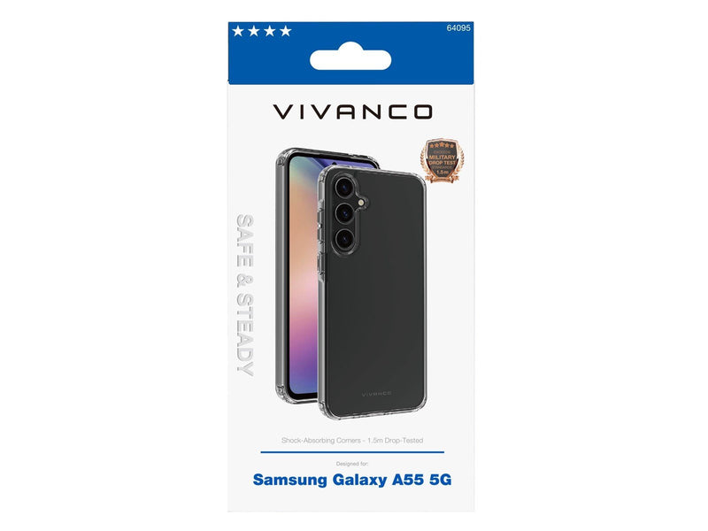 Vivanco Safe & Steady Cover Galaxy A55 5G Clear