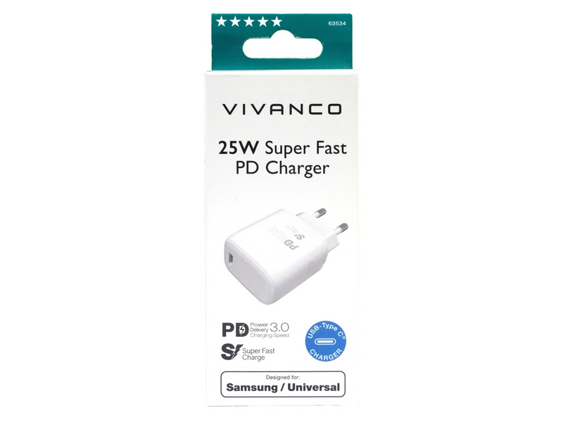 Vivanco Super Fast Charger for Samsung 1xUSB-C 25W