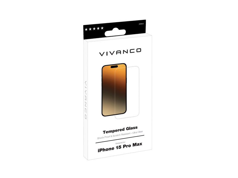 Vivanco Tempered Protection Glass 9H iPhone 15 Pro Max