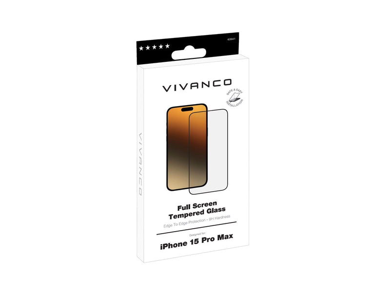 Vivanco Full Screen Tempred Glass iPhone 15 Pro Max