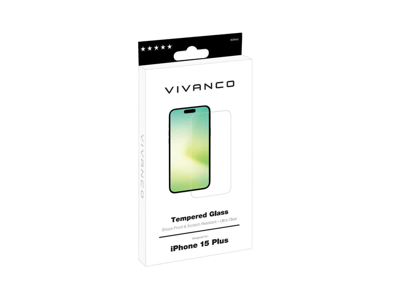 Vivanco Tempered Protection Glass 9H iPhone 15 Plus