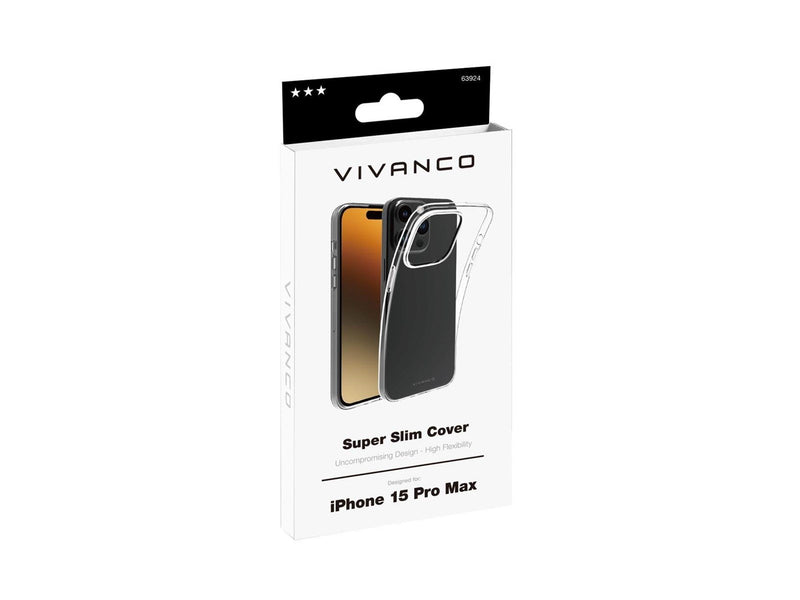 Vivanco Slim TPU Cover iPhone 15 Pro Max Clear