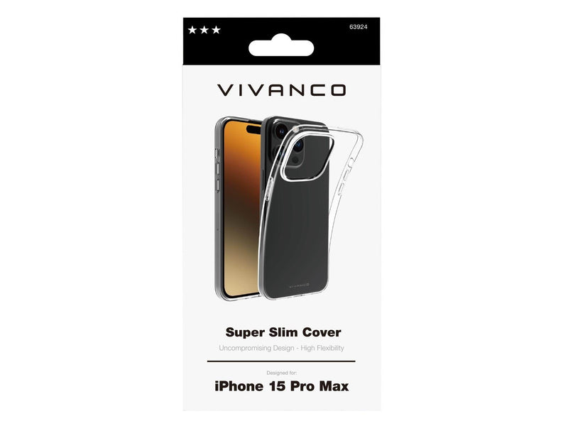 Vivanco Slim TPU Cover iPhone 15 Pro Max Clear
