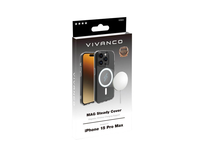 Vivanco Mag Steady Cover iPhone 15 Pro Max Clear