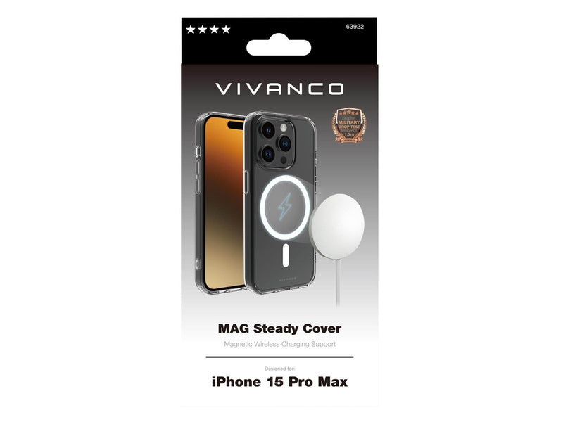 Vivanco Mag Steady Cover iPhone 15 Pro Max Clear